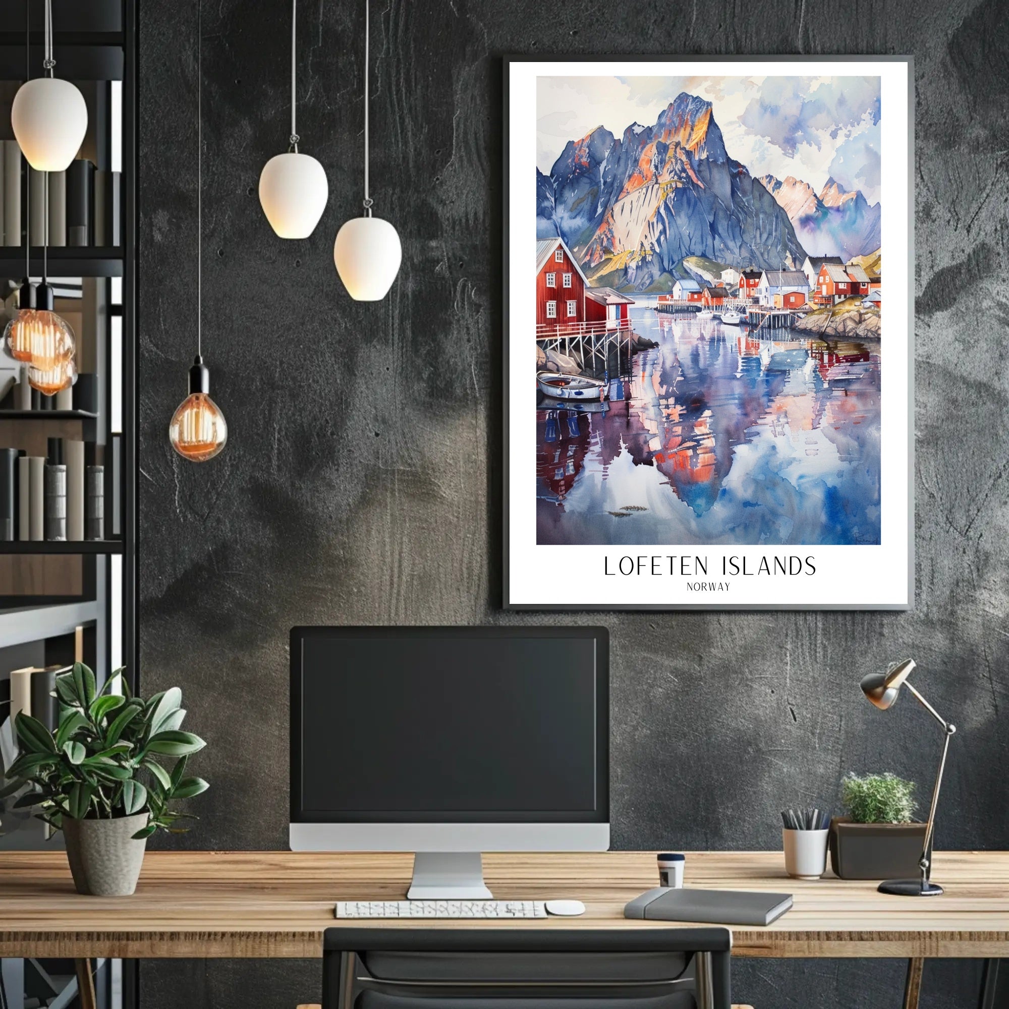 Lofoten Islands Coastal Serenity Travel Poster PosterGoat