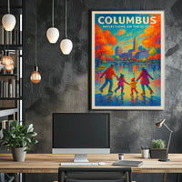 Columbus Reflections on the Scioto Poster