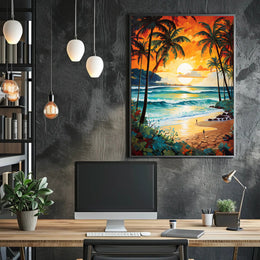 Tropical Sunset Serenity Poster