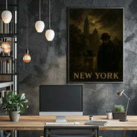 New York Noir Poster City Shadows Wall Art 18x24 Print