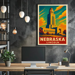 Nebraska State Capitol Poster