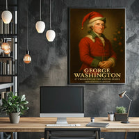 George Washington Christmas Elf Historical Poster