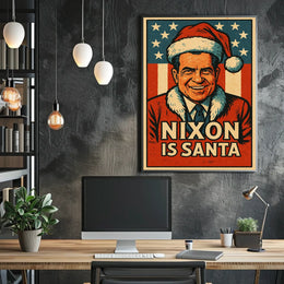 Nixon As Santa Poster