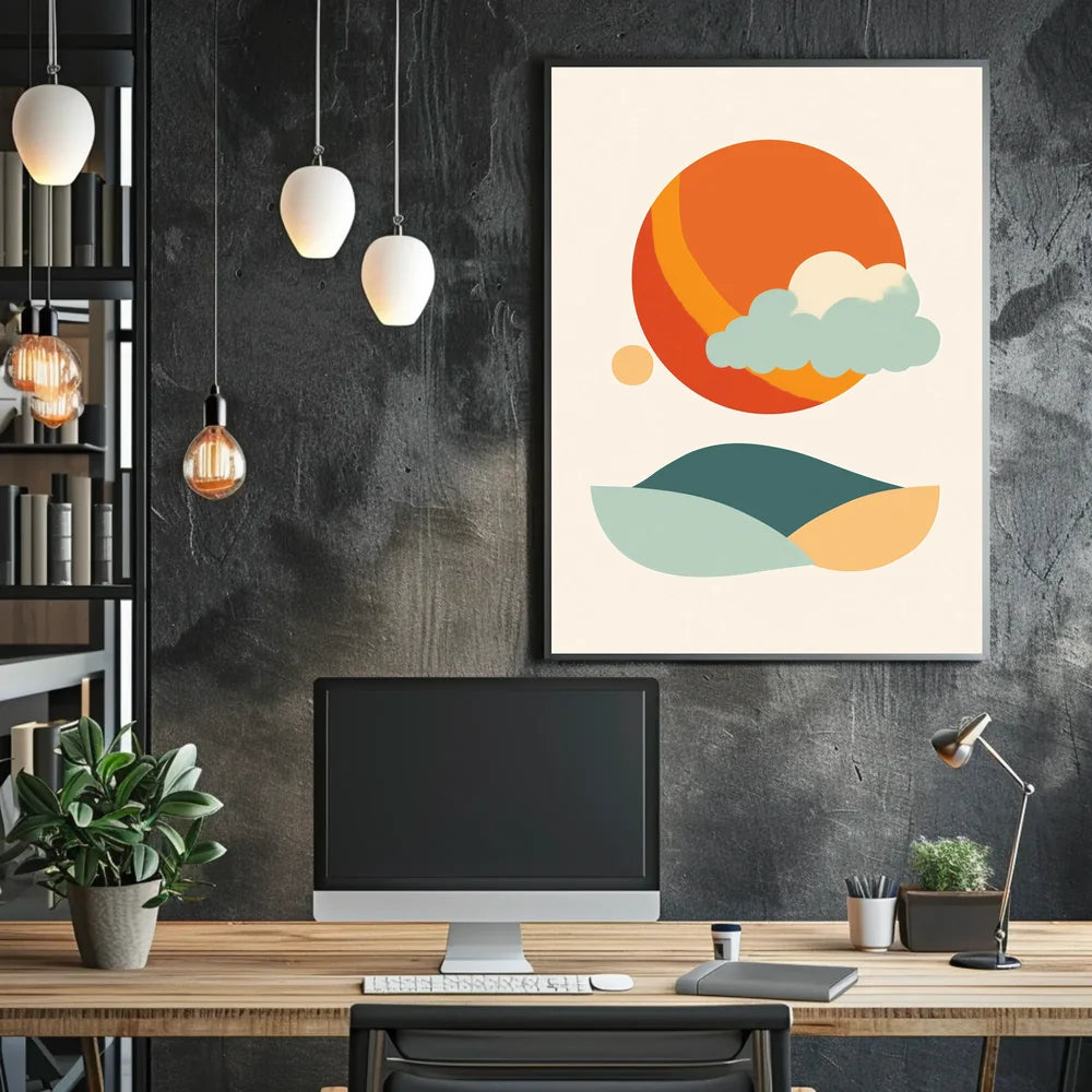 Vintage Mid-Century Modern Art Poster