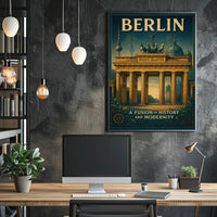 Berlin's Historic and Modern Fusion Travel Poster