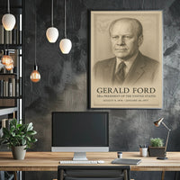 Gerald Ford 38th President Sketch Poster Art Print PosterGoat
