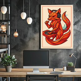 Geometric Dj Fox Poster