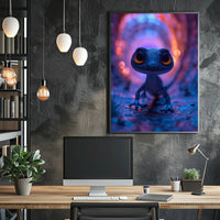 Vivid Gecko in Fantastical Setting Fantasy or Mythology Poster PosterGoat