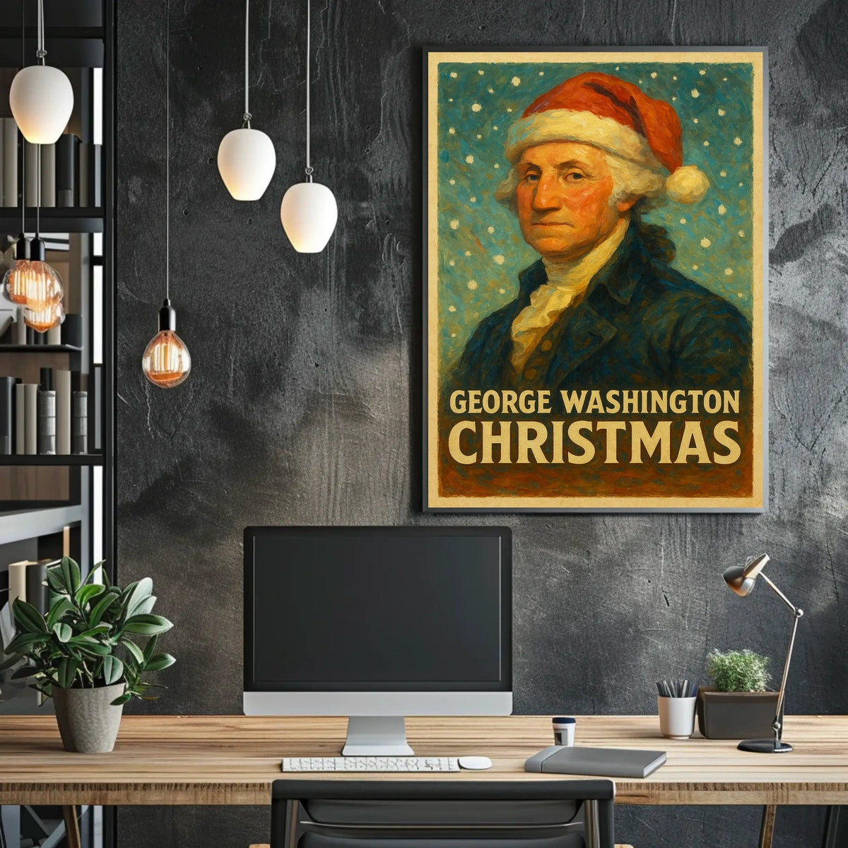 George Washington Christmas Poster