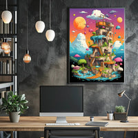 Fantasy Tower In A Dreamscape Poster PosterGoat