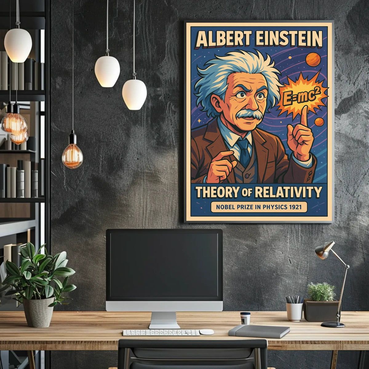 Einstein Relativity Vintage Scholars Poster