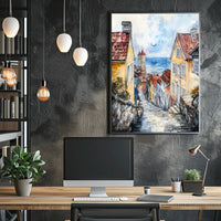 Sweden Visby Coastal Town Seaside Landscape Poster