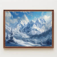 Majestic Winter Mountains Poster