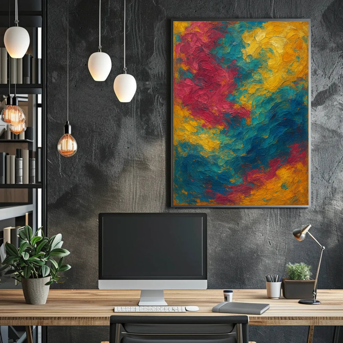 Vibrant Abstract Swirls Poster