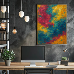 Vibrant Abstract Swirls Poster
