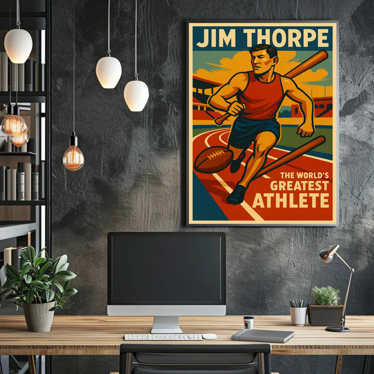 Jim Thorpe Legendary Athlete Poster