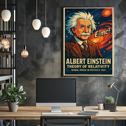 Einstein Relativity Theory Scenic Science Wall Art Wanderlust Educational Gift Poster