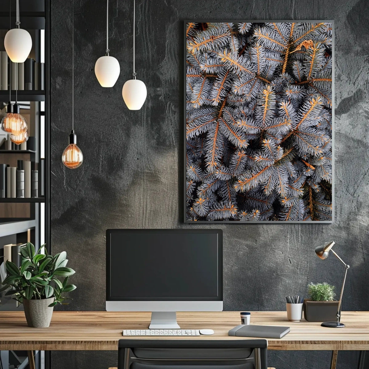 Evergreen Nature Tranquility Photorealistic National Park Poster