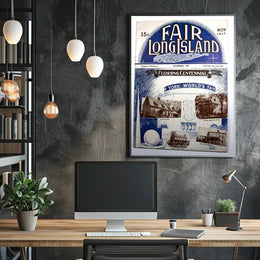 Flushing Centennial 1937 Vintage Architecture Poster Print