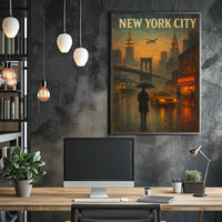 New York City Urban Evening Poster