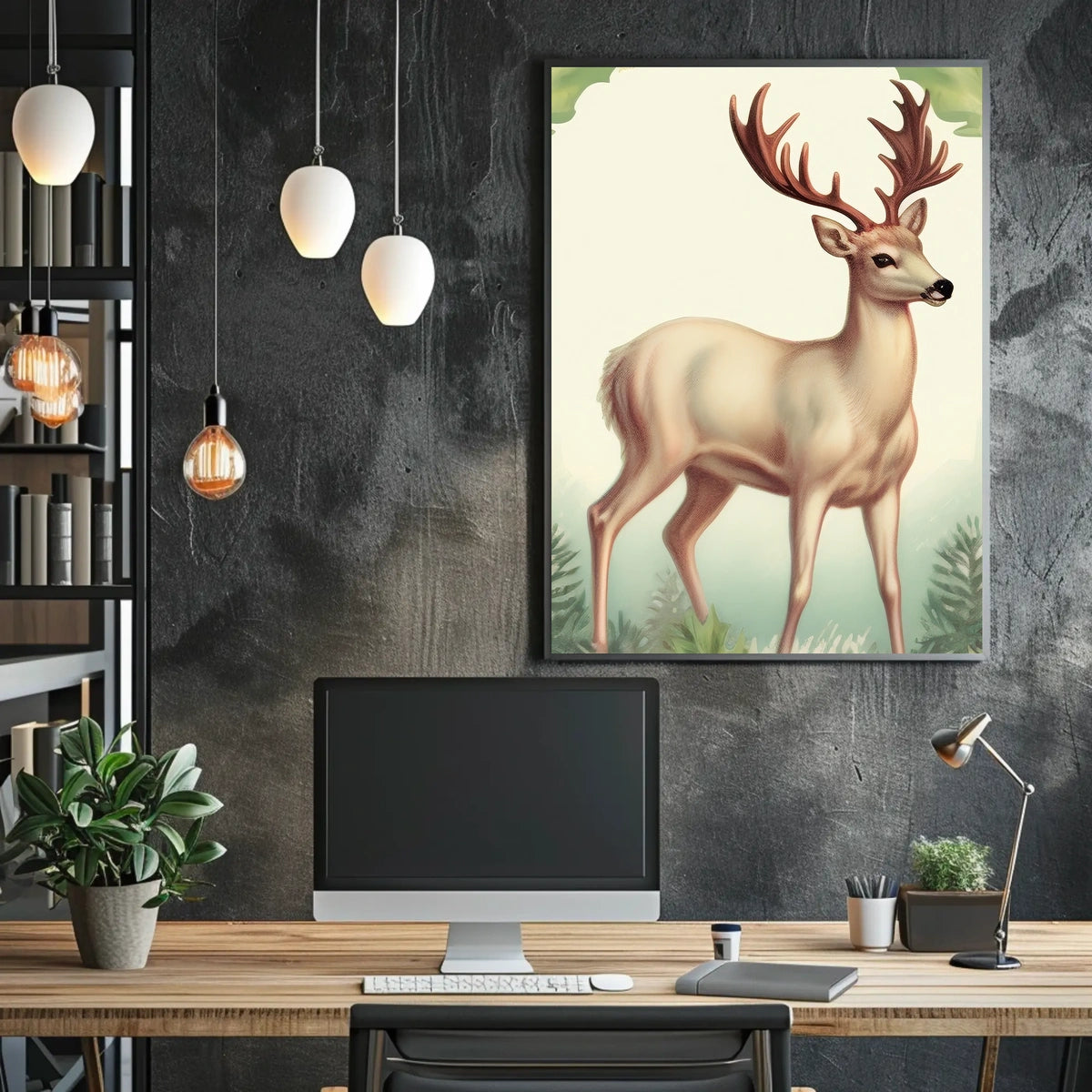 Majestic Deer In The Wild Poster