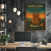 Barcelona The Jewel of the Mediterranean Poster