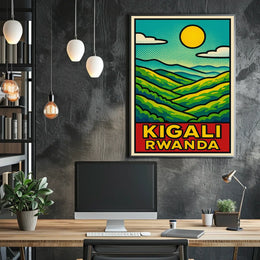Kigali, Rwanda Vibrant Landscapes Poster