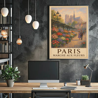 Paris Flower Market Poster