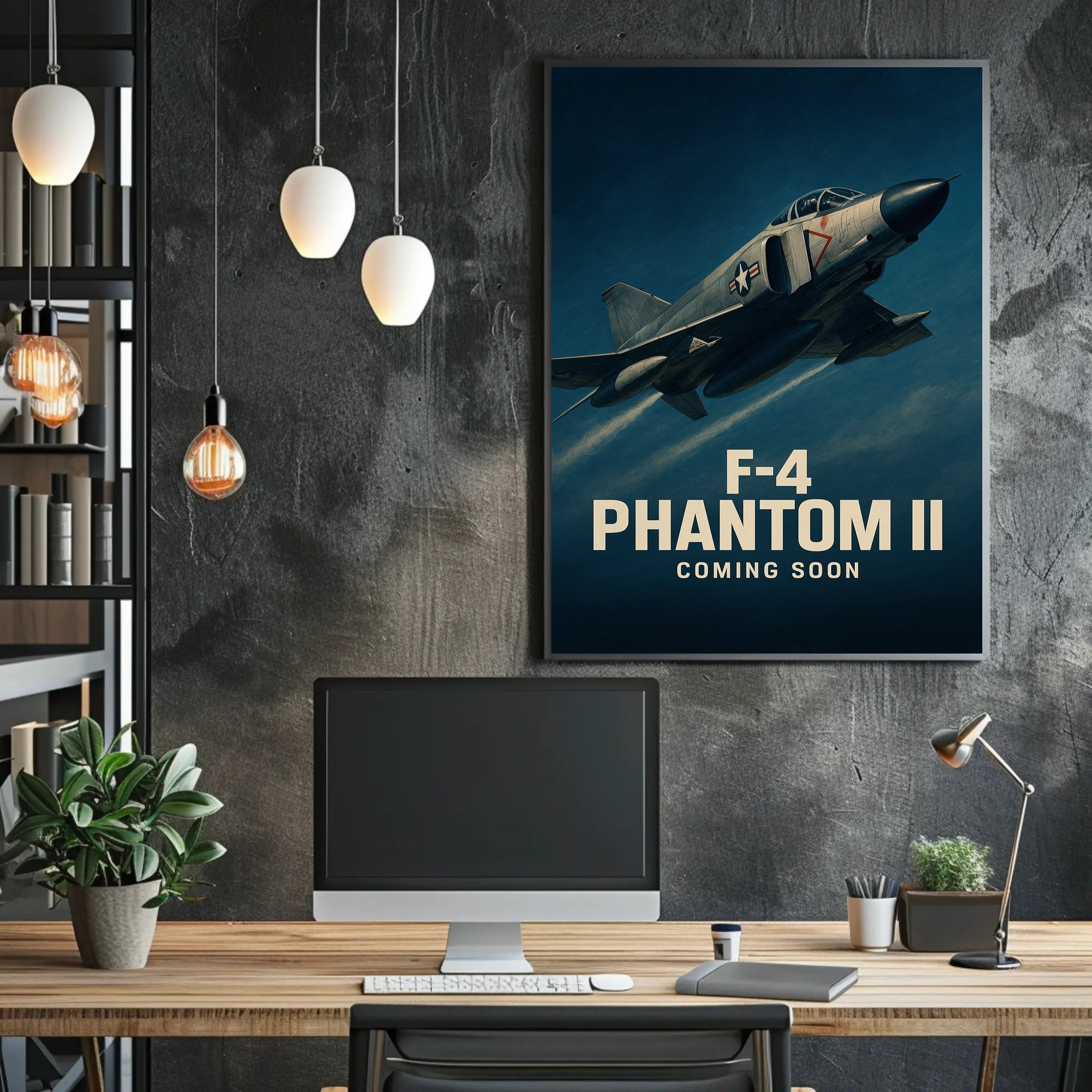F-4 Phantom II Military Jet Fighter Poster PosterGoat