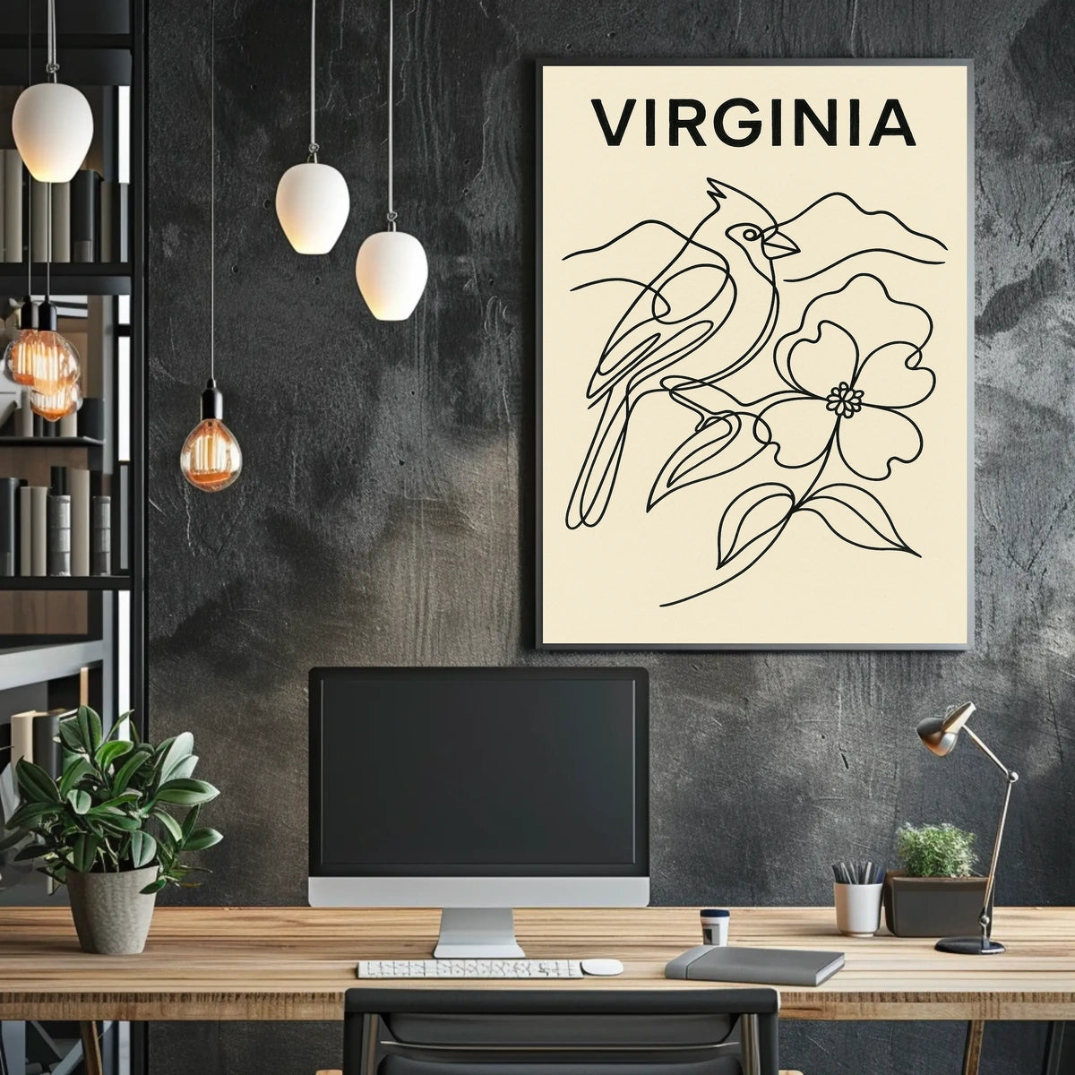 Virginia Nature Illustration Poster