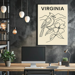 Virginia Nature Illustration Poster