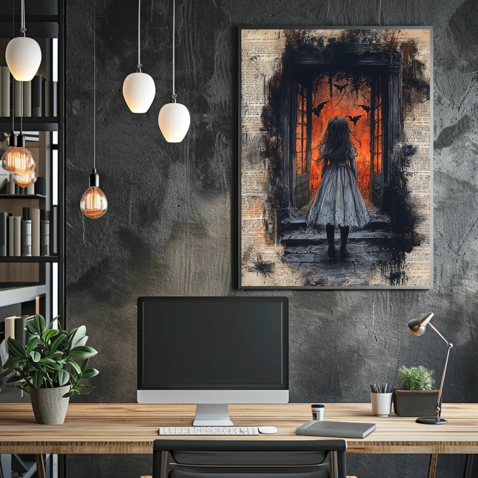 Haunting Gothic Scene Art Print - Abstract or Artistic Poster
