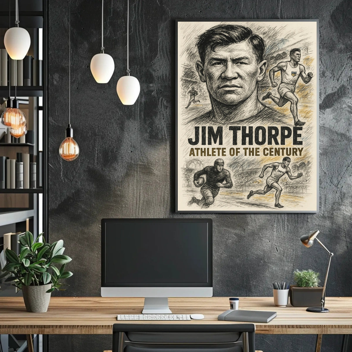 Jim Thorpe Legendary Athlete Poster