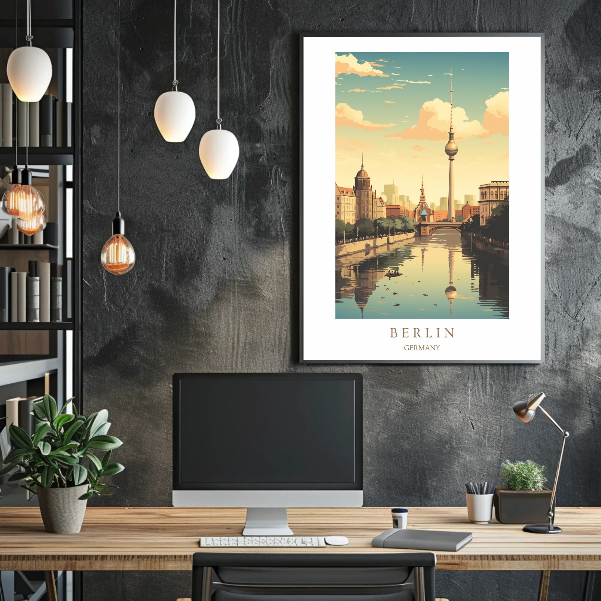 Berlin Skyline Poster PosterGoat