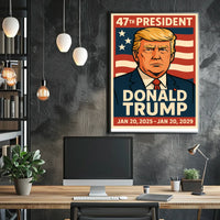 Trump Resolute Leader Pop Art Patriotic Poster