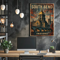 South Bend Architecture Art Deco Heritage Poster