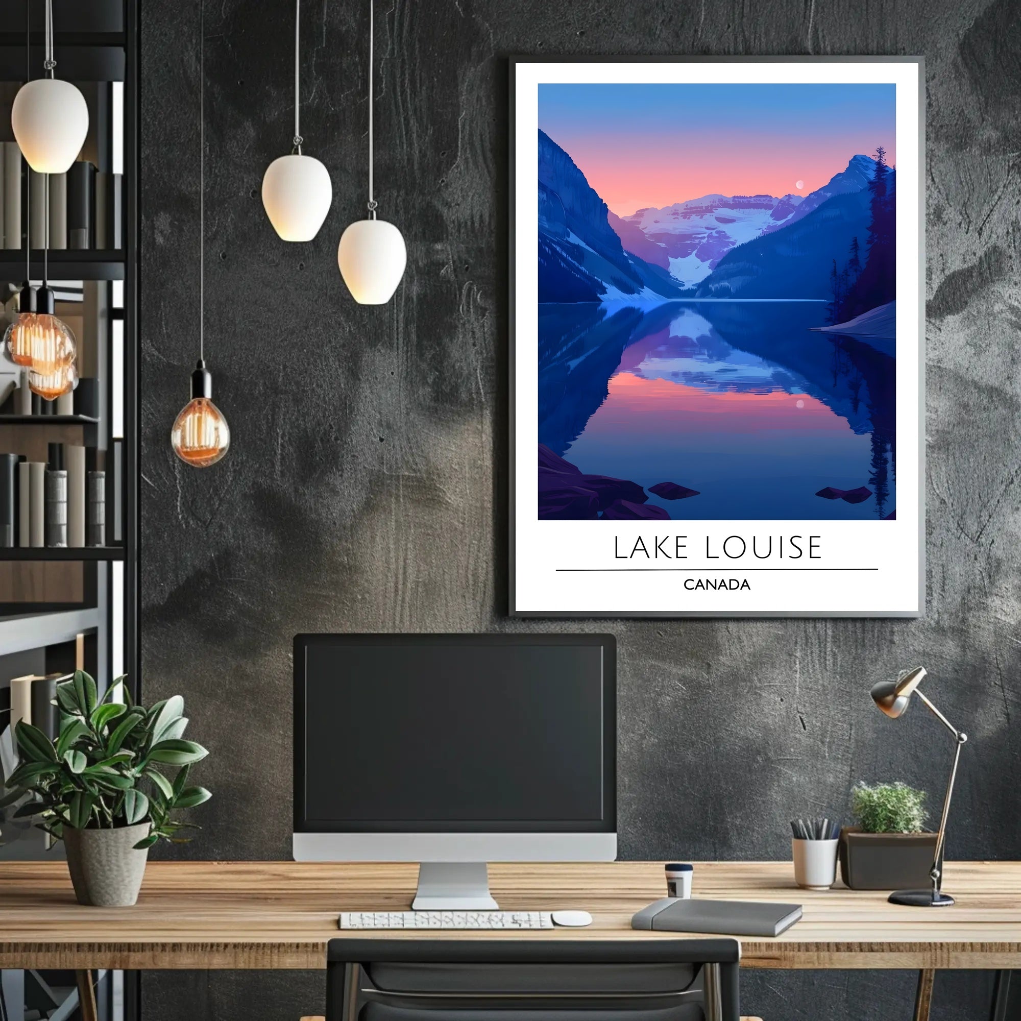 Lake Louise Tranquility Travel Art Poster