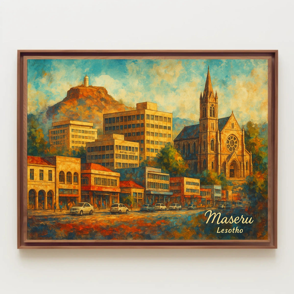 Maseru Lesotho Cityscape Photography Wanderlust Poster