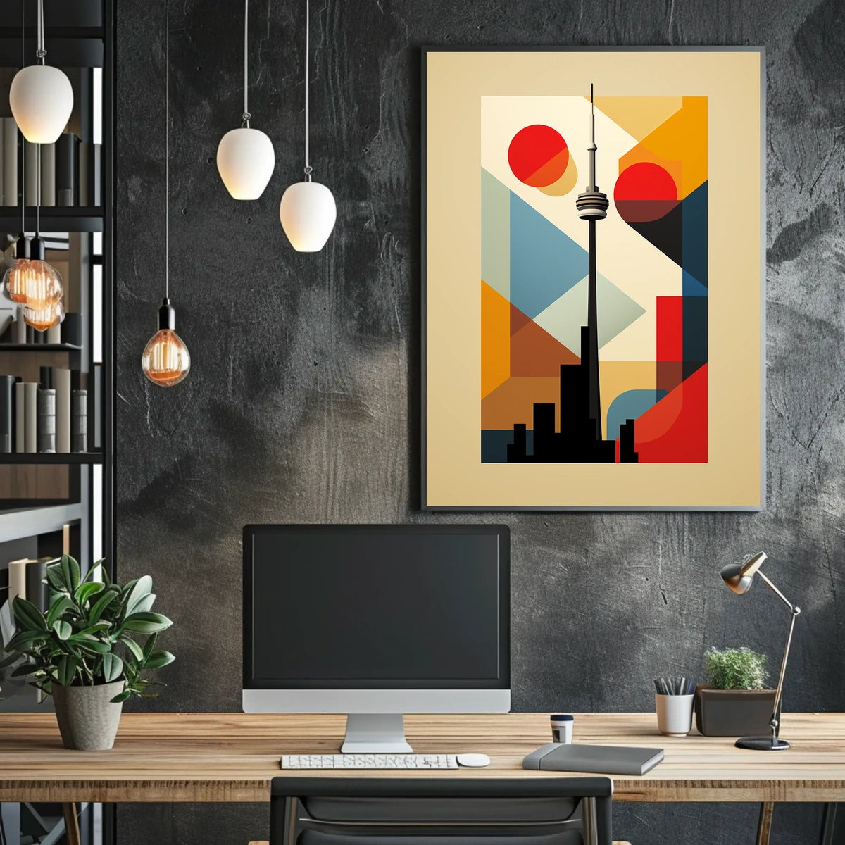 Toronto Skyline Modern Art Travel Poster