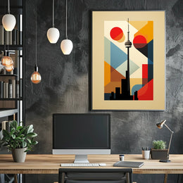 Toronto Skyline Modern Art Travel Poster