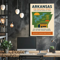 Arkansas Vintage Travel Poster: Nature and History Celebrated