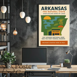 Arkansas Vintage Travel Poster: Nature and History Celebrated