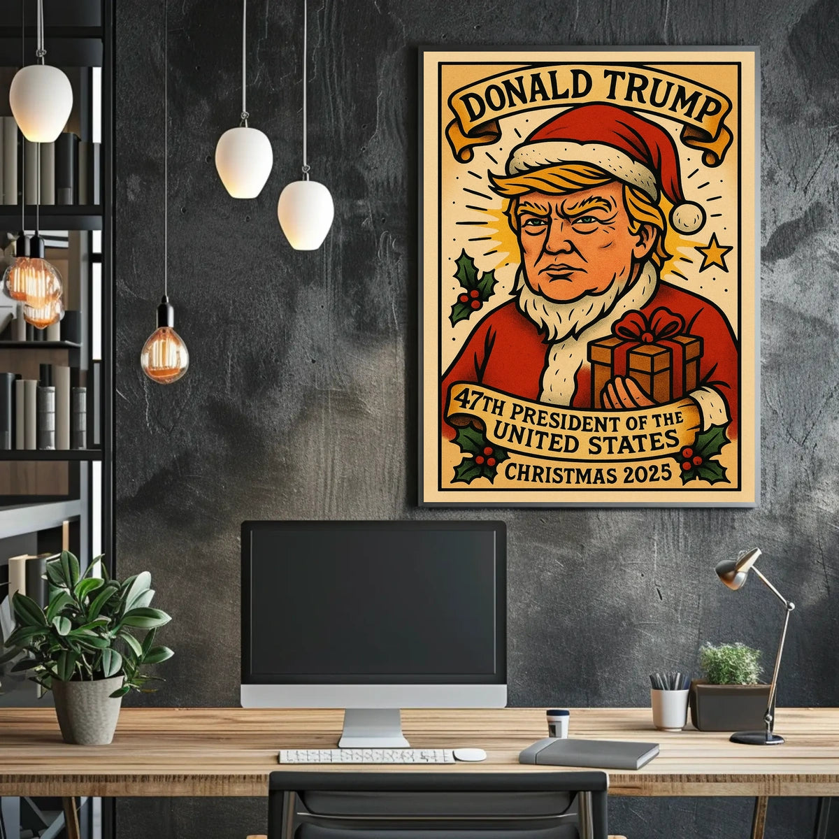 Christmas Santa Claus Festive Style Political or Propaganda Poster