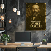 James A. Garfield 20th President of the United States Damaged Photograph Poster
