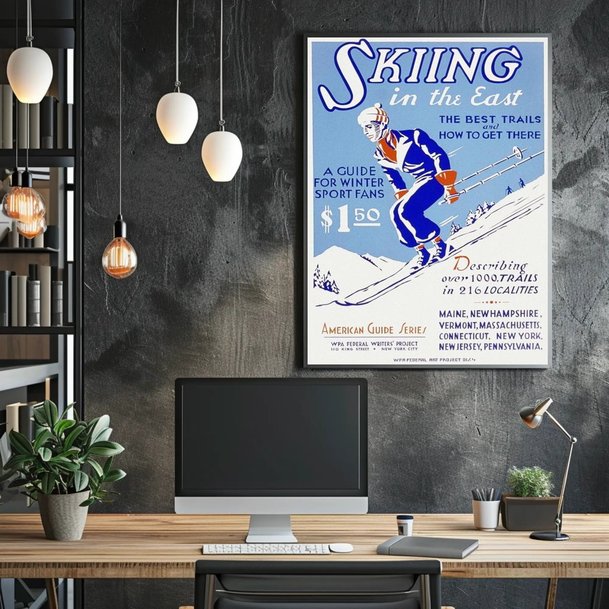 Skiing in the East Poster PosterGoat