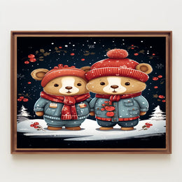 Winter Wonderland Bears Poster