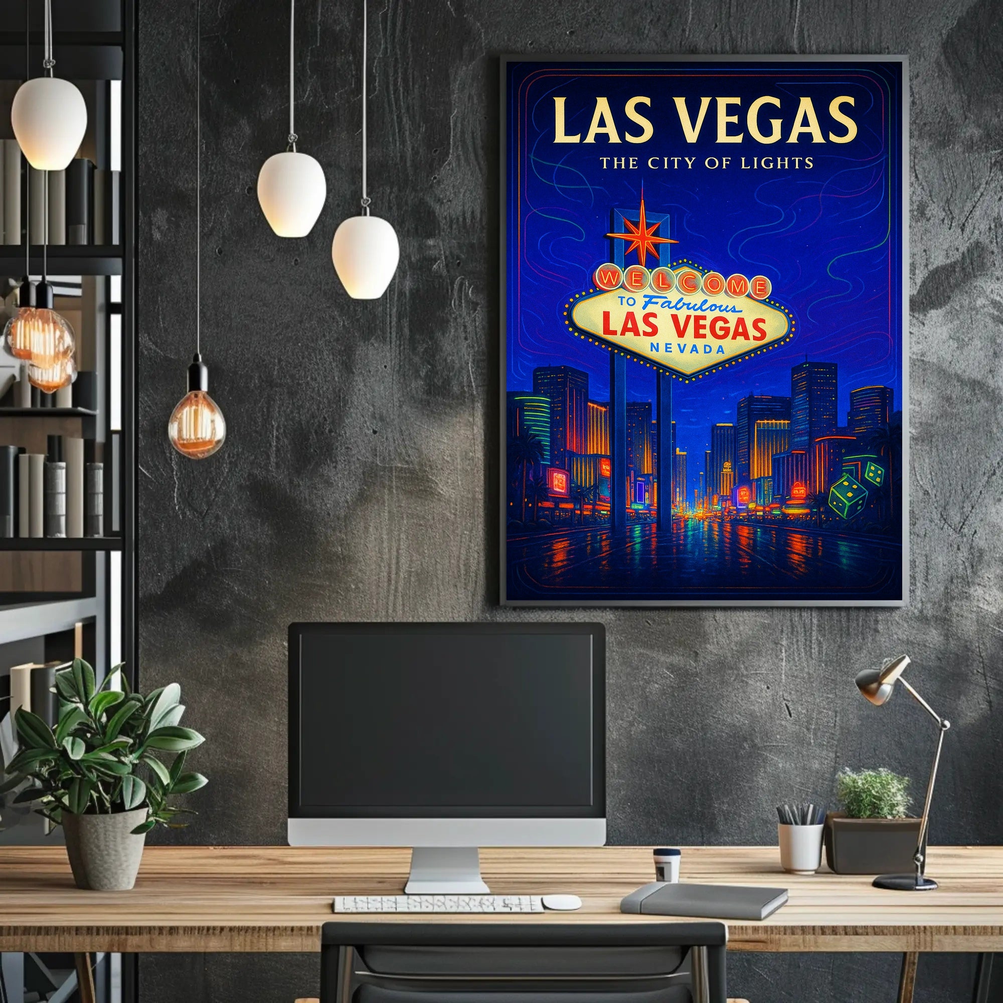 Las Vegas The City of Lights Poster
