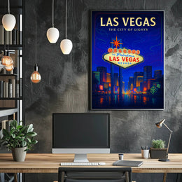 Las Vegas The City of Lights Poster