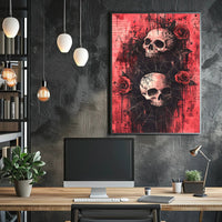 Skulls And Roses Poster