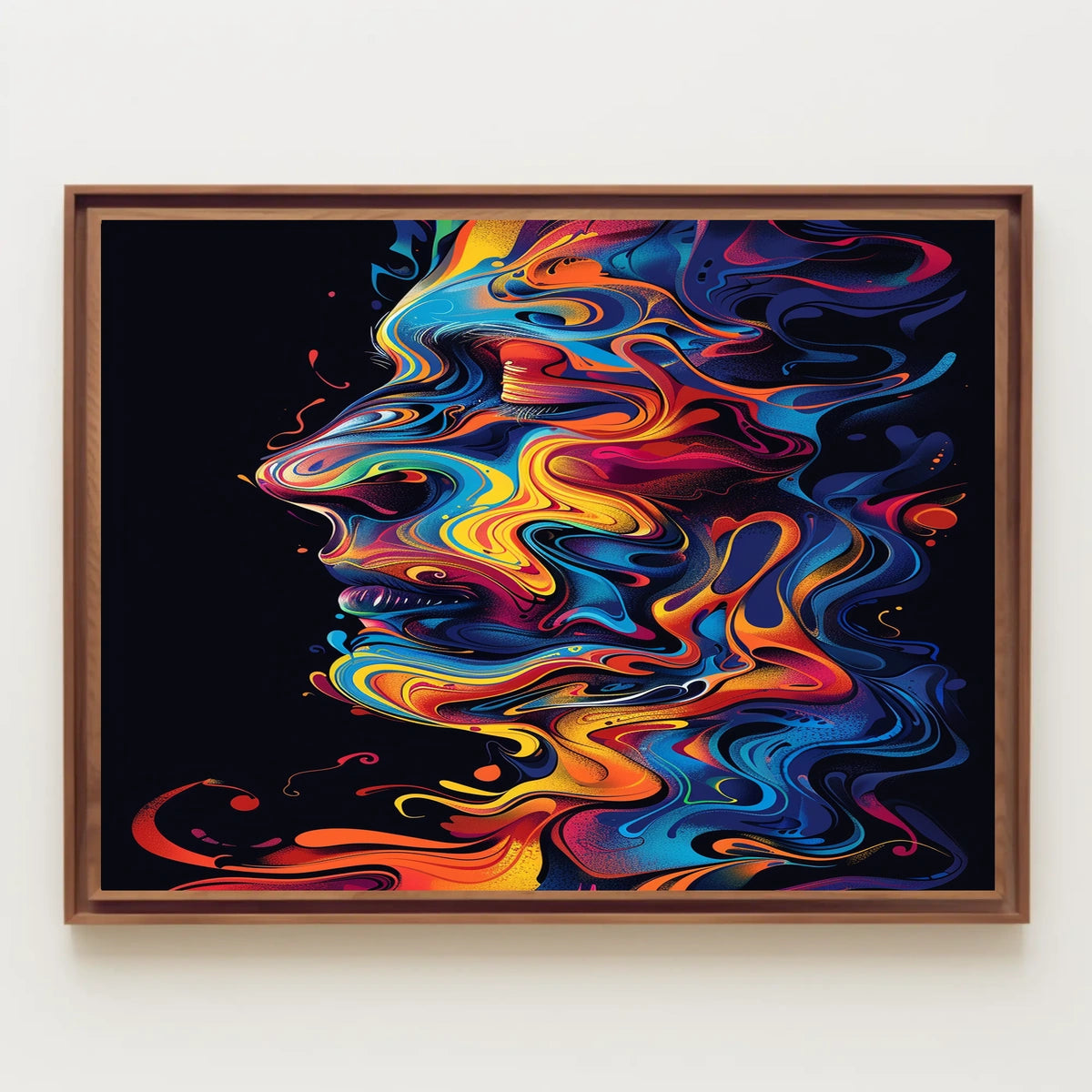 Vibrant Abstract Portrait Abstract Poster